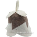 Gyapjú filc szauna kalap 2 mm fehér orosz kalap